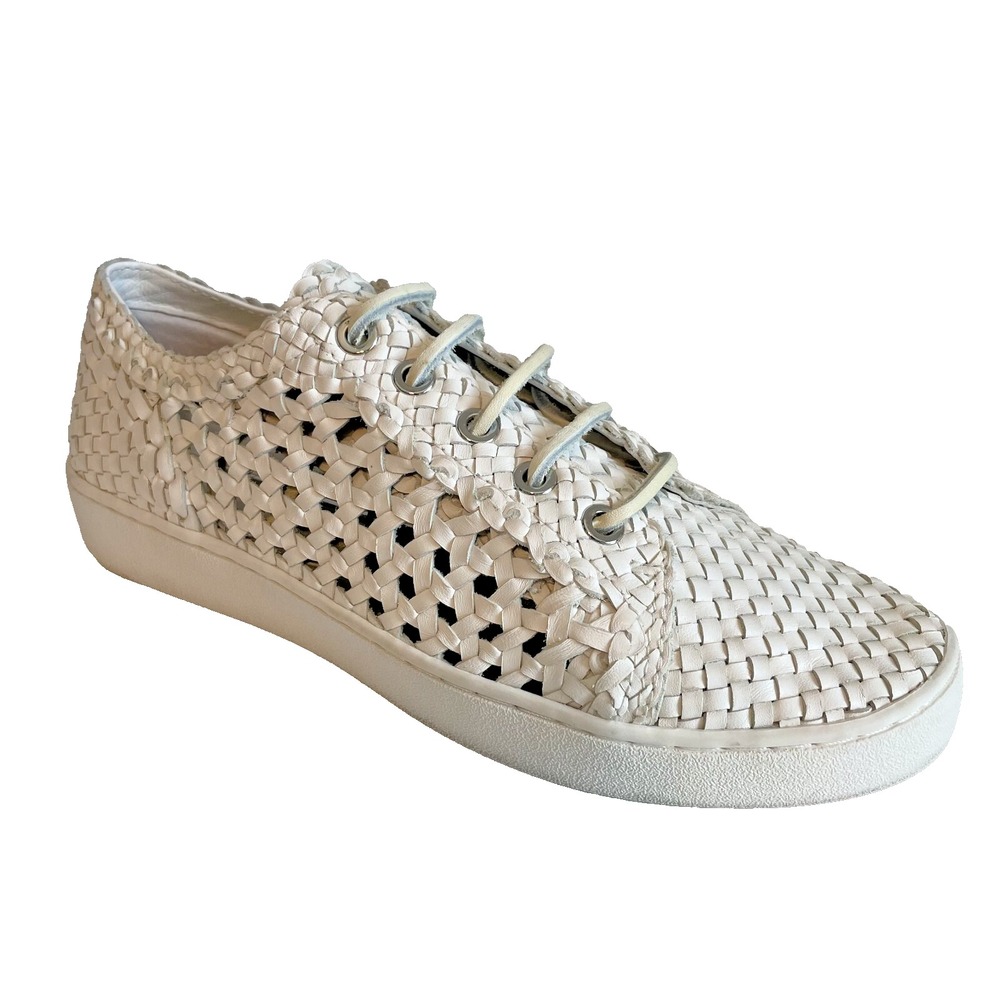 Michael Kors Women's Desi Woven Lace-Up Leather Sneaker, 6.5
